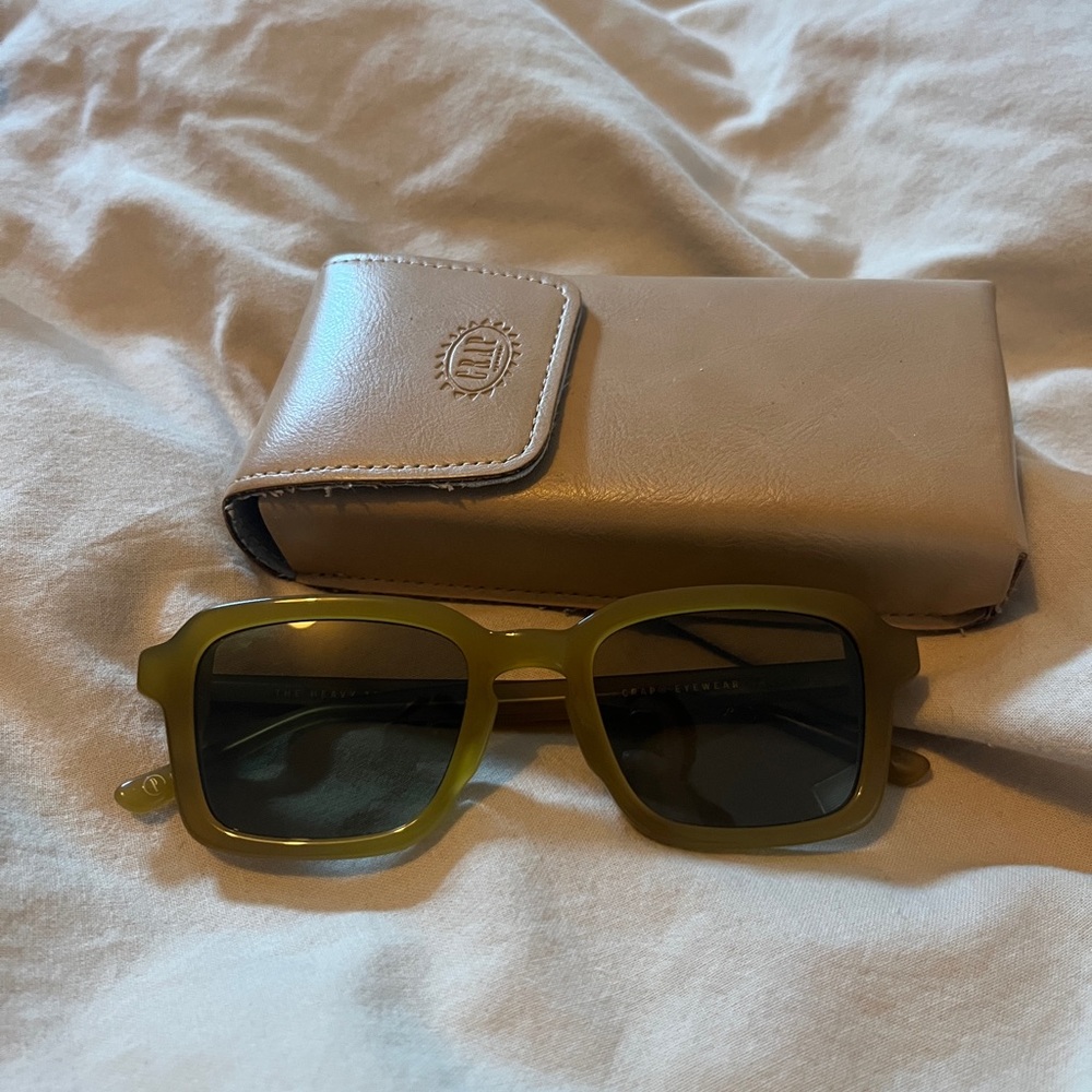 Crap Eyewear ‘Heavy Tropix’ Olive Sunglasses With Tan Case